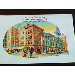 Vintage Chicago Post Card The Berghoff Restaurant Downtown Illinois NEW